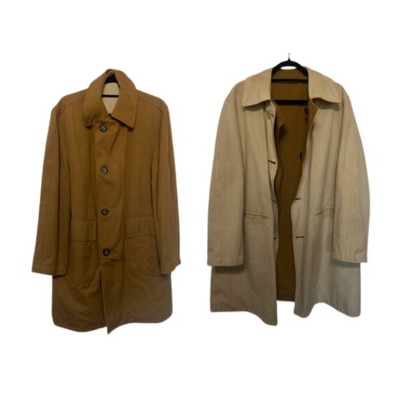 Vintage RARE heavy weight canvas barn trench coat reversible with Talon zippers